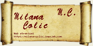 Milana Čolić vizit kartica